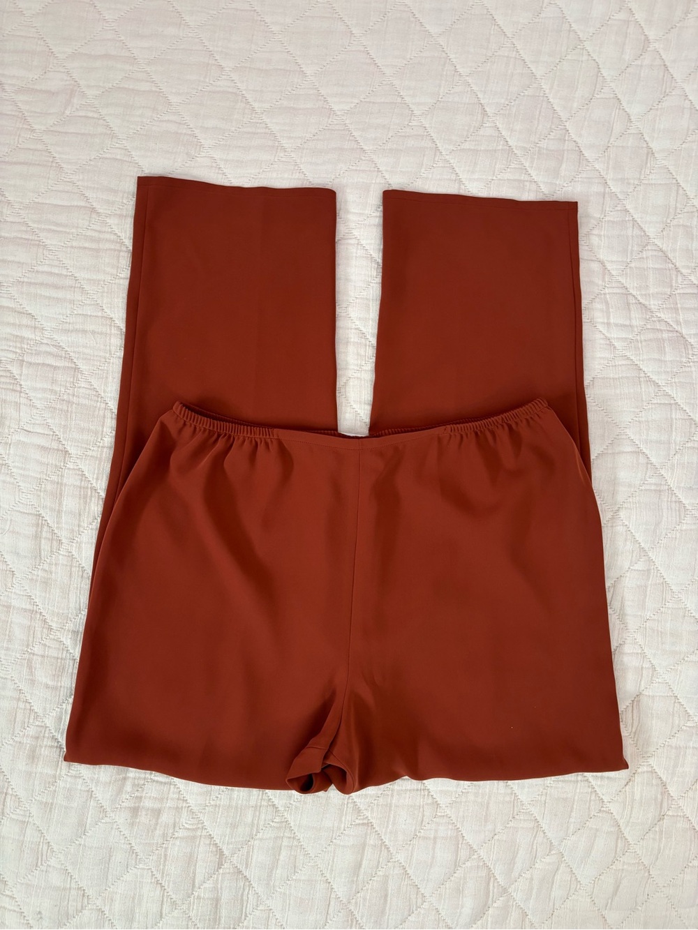NWT Caroline Rose Pull-On Flowy Straight Leg Pants Sz Large -